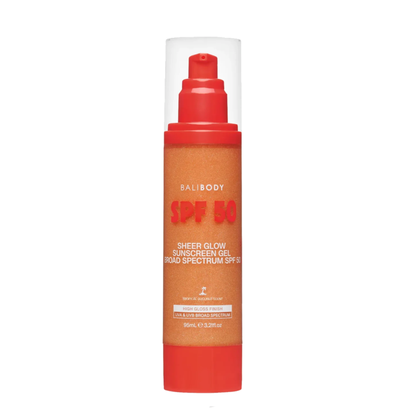 Сонцезахисний гель з ефектом природного сяйва Bali Body Sheer Glow Sunscreen Gel SPF 50